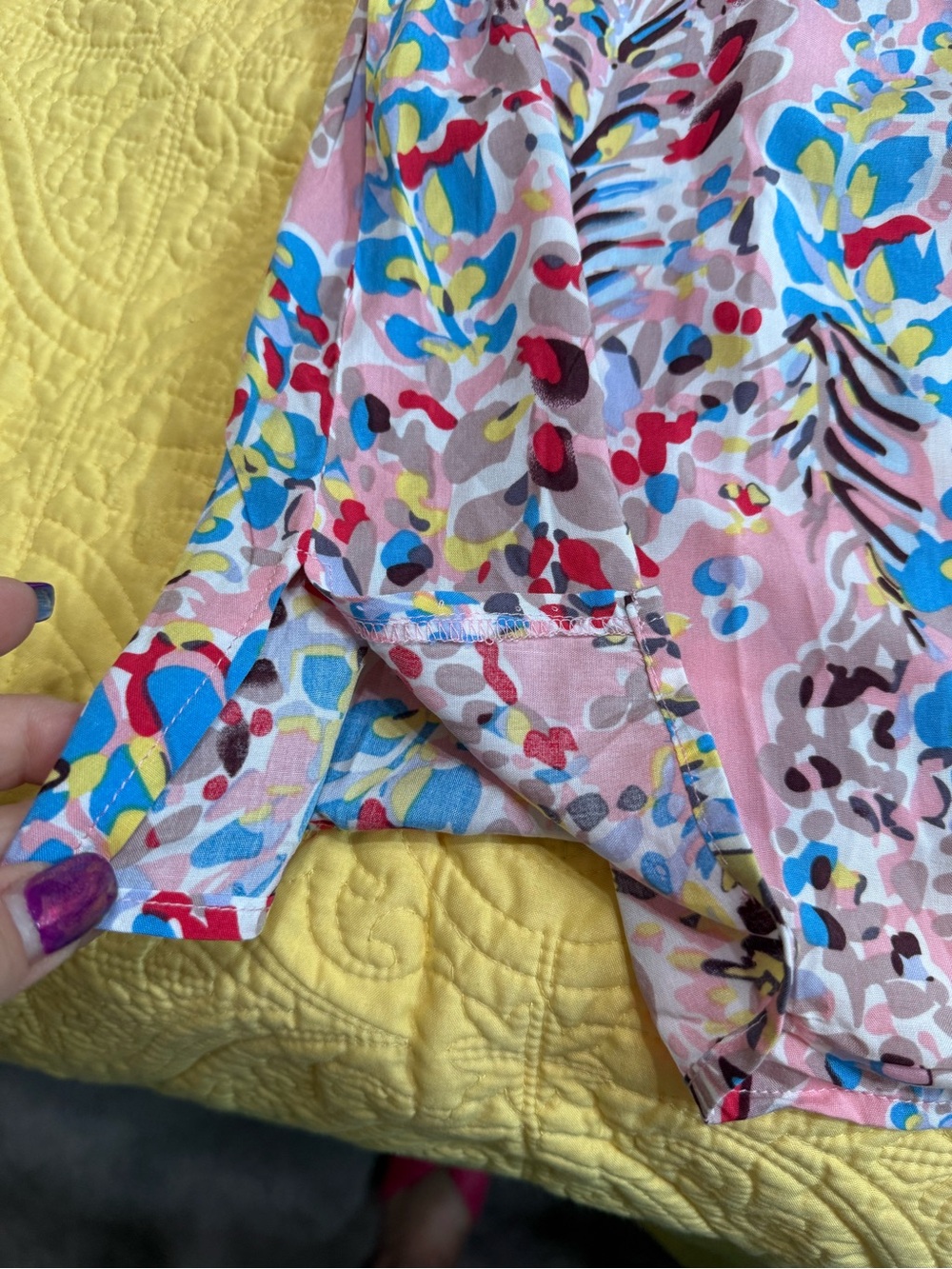 H128 NWT Ott XL pp21 Floral Ruffle Sleeveless Pink Multi Top - Picture 8 of 12
